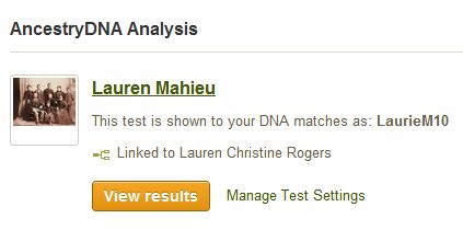 My AncestryDNA match